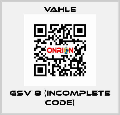 GSV 8 (incomplete code) Vahle