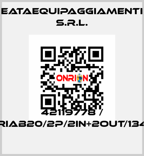 42119778 / CRIAB20/2P/2IN+2OUT/1340 EATAequipaggiamenti s.r.l.