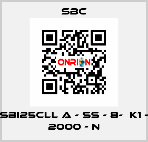 SBI25CLL A - SS - 8-  K1 - 2000 - N SBC