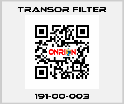 191-00-003 Transor Filter