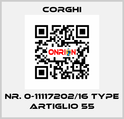 Nr. 0-11117202/16 Type ARTIGLIO 55 Corghi