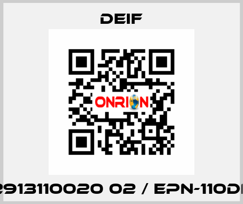 2913110020 02 / EPN-110DN Deif