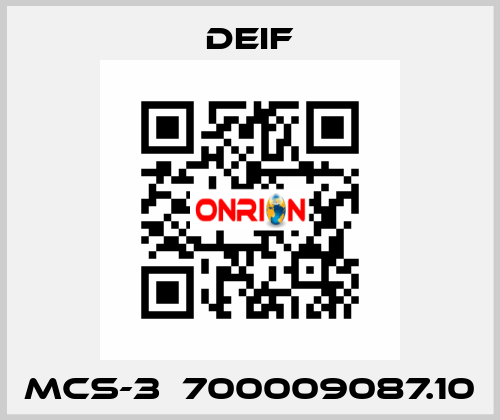 MCS-3  700009087.10 Deif