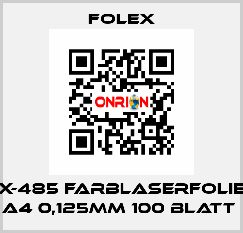 X-485 FARBLASERFOLIE A4 0,125MM 100 BLATT  Folex