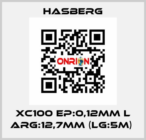 XC100 EP:0,12MM L ARG:12,7MM (LG:5M)  Hasberg