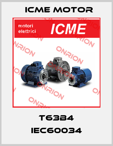 T63B4 IEC60034 Icme Motor