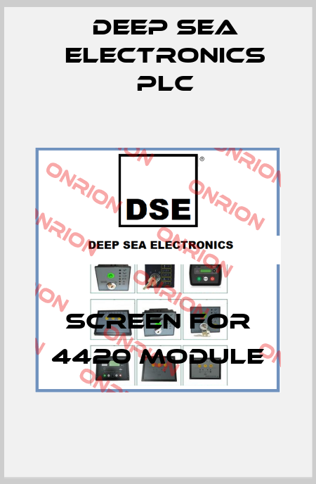 screen for 4420 module DEEP SEA ELECTRONICS PLC