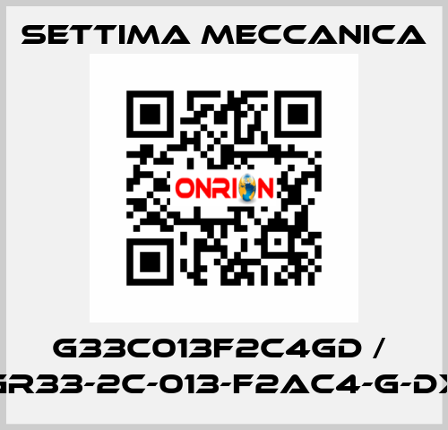 G33C013F2C4GD /  GR33-2C-013-F2AC4-G-DX Settima Meccanica