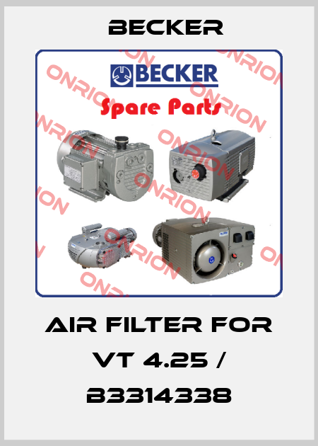 Air filter for VT 4.25 / B3314338 Becker