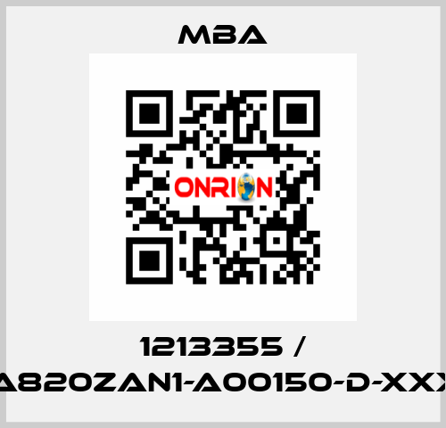1213355 / MBA820ZAN1-A00150-D-XXXXX MBA