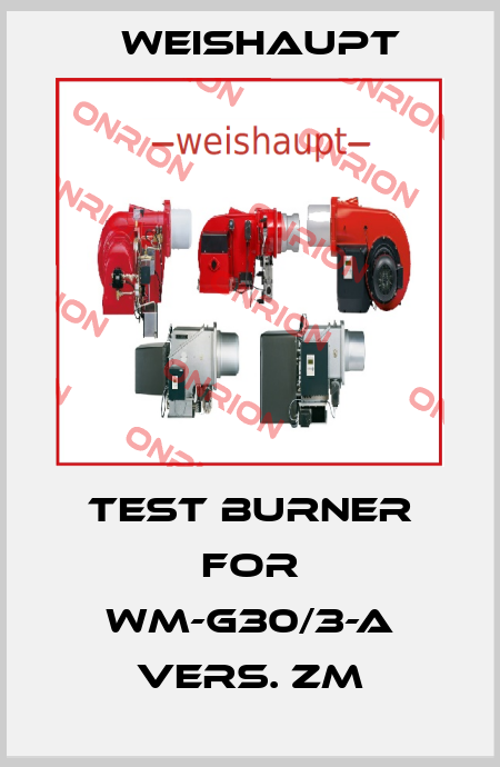 Test burner for WM-G30/3-A vers. ZM Weishaupt