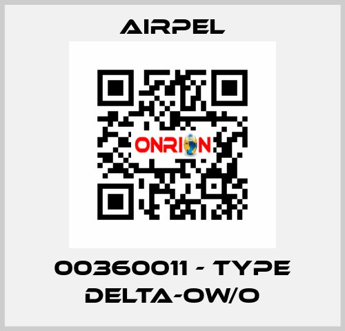 00360011 - Type DELTA-OW/O Airpel