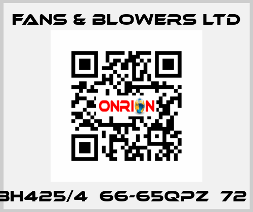 BH425/4  66-65QPZ  72㎏ Fans & Blowers Ltd