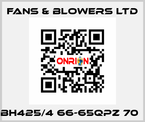 BH425/4 66-65QPZ 70㎏ Fans & Blowers Ltd