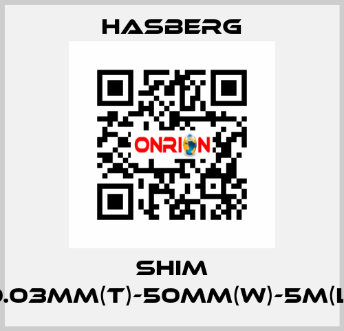 SHIM 0.03MM(T)-50MM(W)-5M(L) Hasberg