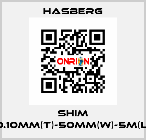 SHIM 0.10MM(T)-50MM(W)-5M(L) Hasberg