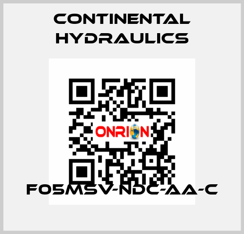 F05MSV-NDC-AA-C Continental Hydraulics