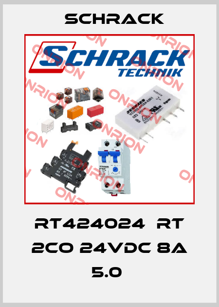 RT424024  RT 2CO 24VDC 8A 5.0  Schrack
