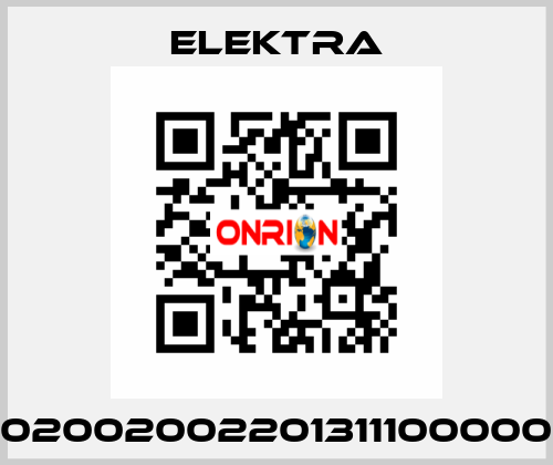 02002002201311100000 ELEKTRA