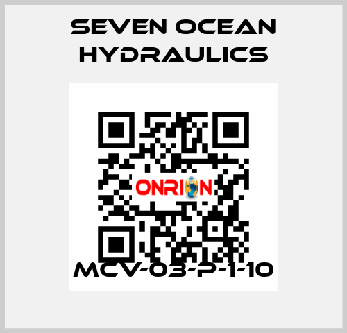 MCV-03-P-1-10 Seven Ocean Hydraulics