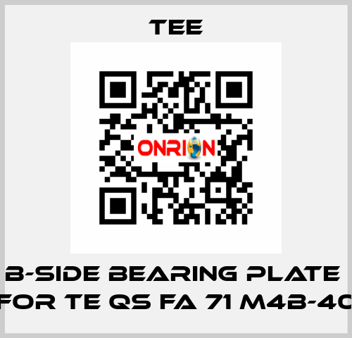 B-side bearing plate  for TE QS FA 71 M4B-40 TEE