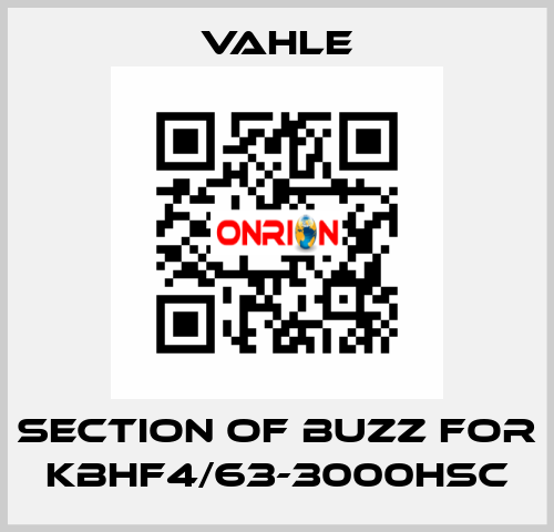 section of buzz for KBHF4/63-3000HSC Vahle