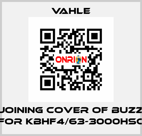 joining cover of buzz for KBHF4/63-3000HSC Vahle