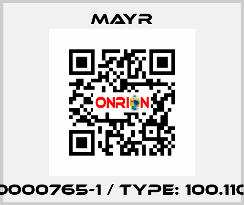 0000765-1 / Type: 100.110 Mayr