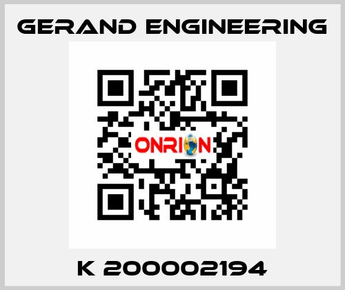 K 200002194 Gerand Engineering