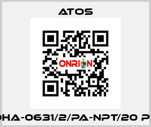 DHA-0631/2/PA-NPT/20 PE Atos