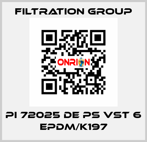 PI 72025 DE PS VST 6 EPDM/K197 Filtration Group