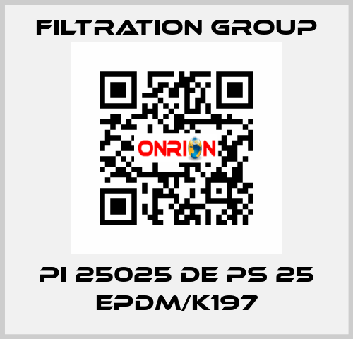 PI 25025 DE PS 25 EPDM/K197 Filtration Group