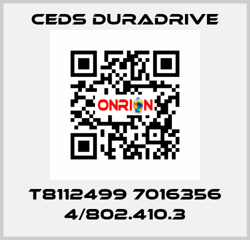 T8112499 7016356 4/802.410.3 Ceds Duradrive