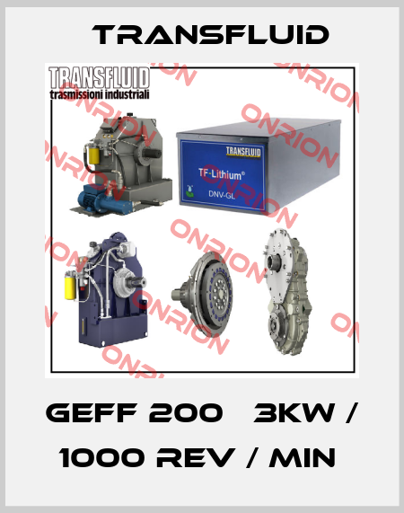 GEFF 200   3kW / 1000 rev / min  Transfluid