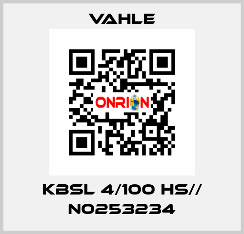 KBSL 4/100 HS// N0253234 Vahle