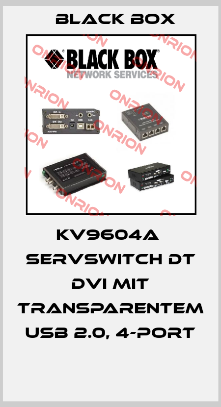 KV9604A  ServSwitch DT DVI mit transparentem USB 2.0, 4-Port  Black Box