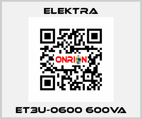 ET3U-0600 600VA ELEKTRA