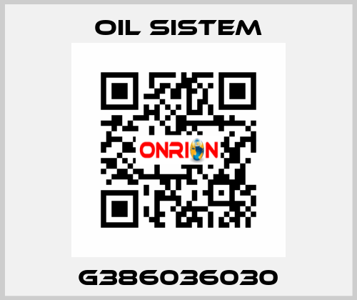 G386036030 Oil Sistem
