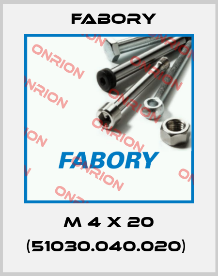 M 4 X 20 (51030.040.020)  Fabory
