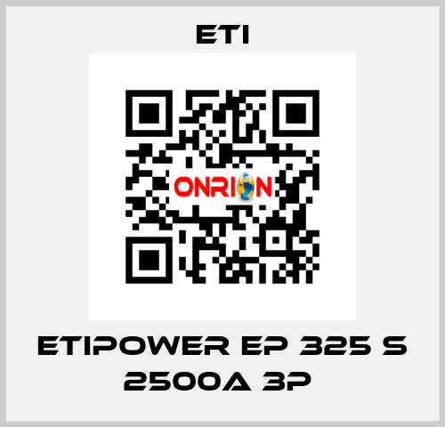 ETIPOWER EP 325 S 2500A 3P  Eti