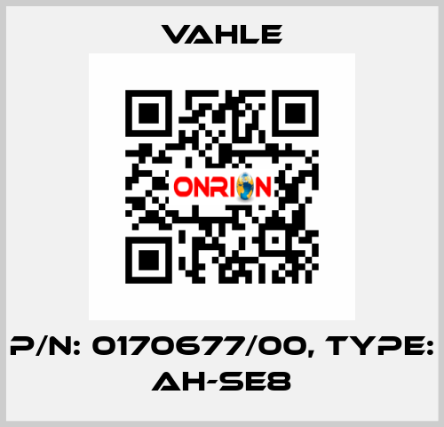 P/n: 0170677/00, Type: AH-SE8 Vahle