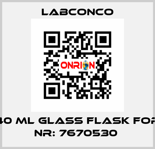 40 ml glass flask for Nr: 7670530  Labconco