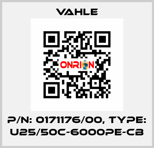 P/n: 0171176/00, Type: U25/50C-6000PE-CB Vahle