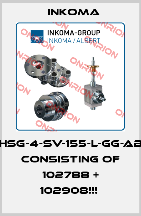 HSG-4-SV-155-L-GG-AB consisting of 102788 + 102908!!!  INKOMA