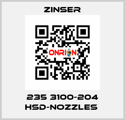 235 3100-204 HSD-nozzles  Zinser