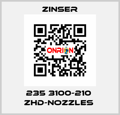 235 3100-210  ZHD-nozzles  Zinser