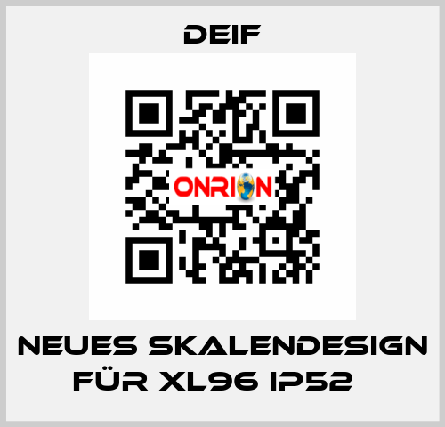 Neues Skalendesign für XL96 IP52   Deif