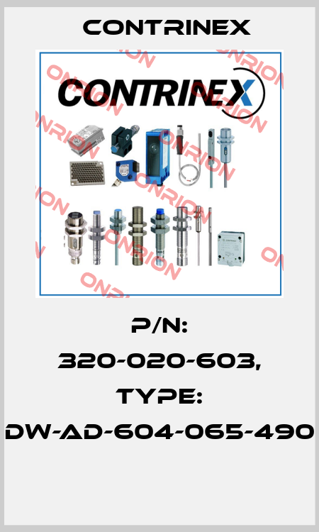 P/N: 320-020-603, Type: DW-AD-604-065-490  Contrinex