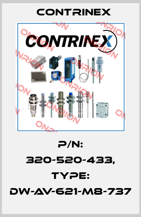 p/n: 320-520-433, Type: DW-AV-621-M8-737 Contrinex