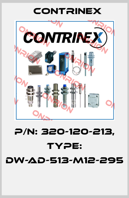 P/N: 320-120-213, Type: DW-AD-513-M12-295  Contrinex